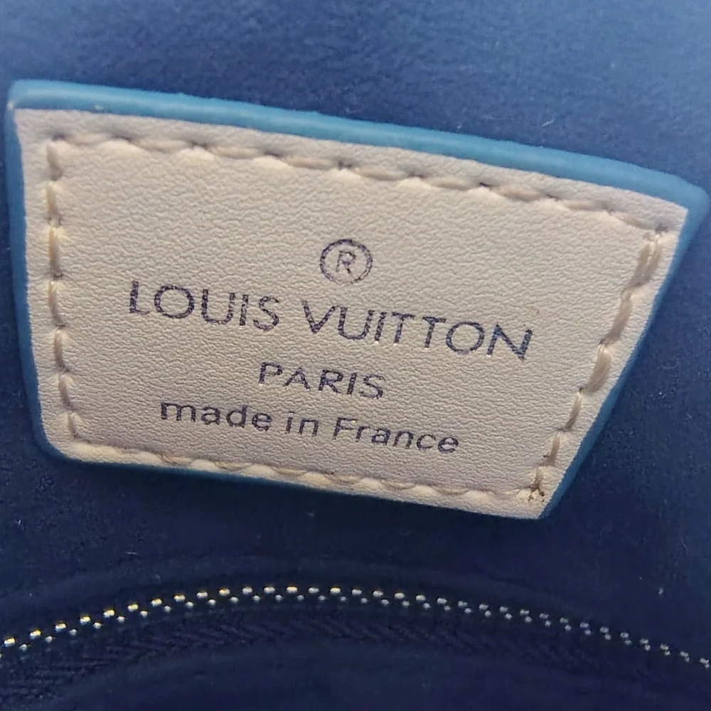 Louis Vuitton Cream With Blue Detailing  Monogram Shoulder Bag - Picture 3 of 11
